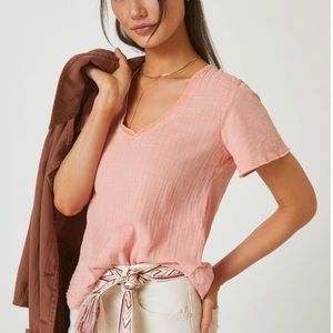 Pilcro Blush Short Sleeve Top ~ XL